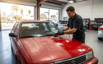 Luxe auto body shop 23 Sun-damaged & peeling clear coat repair in los angeles